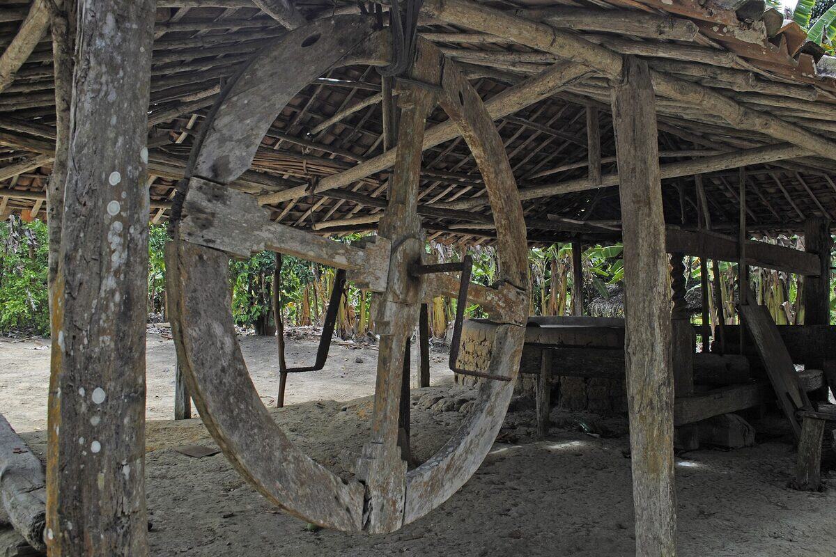 Roda de casa de farinha usada no preparo da farinha de mandioca