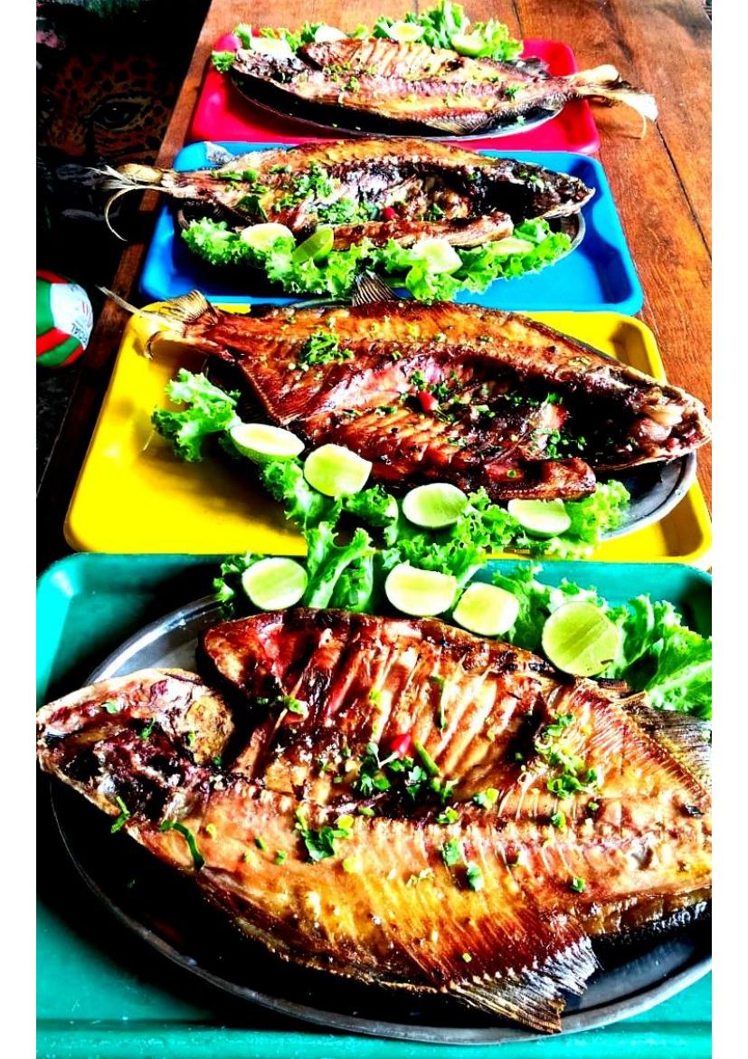 Refeição com peixe regional